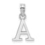 10K White Gold A Block Initial Charm