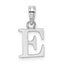 10K White Gold White Gold Polished E Block Initial Charm