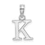 10K White Gold White Gold Polished K Block Initial Charm
