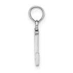 10K White Gold White Gold Polished L Block Initial Charm - view 2