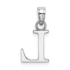 10K White Gold White Gold Polished L Block Initial Charm - view 4