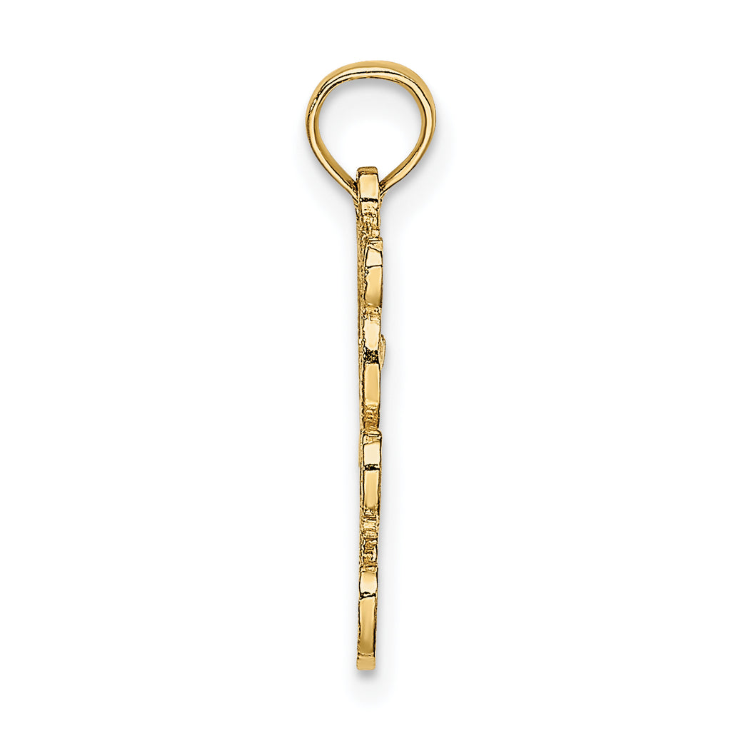 10K None Cut-Out Teddy Bear Charm - view 2