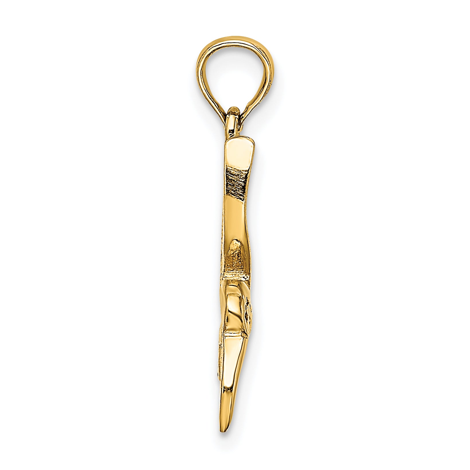 10K None Textured Hummingbird Flying Charm - view 2