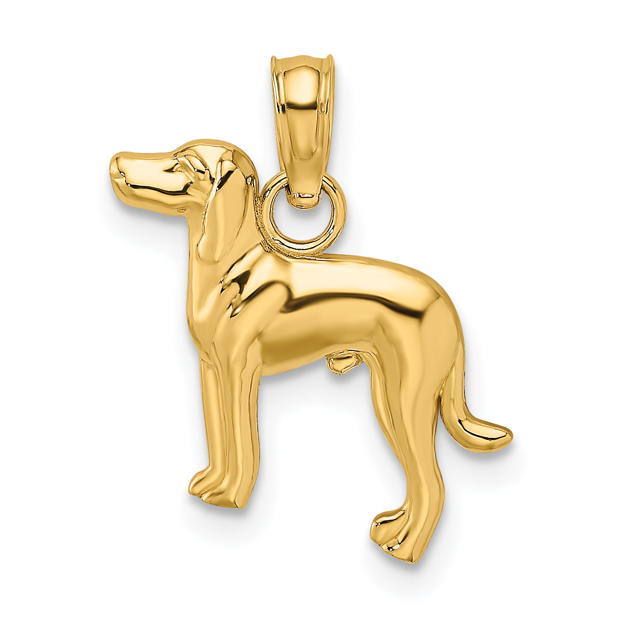 10K 2-D Greyhound Dog Charm Main image