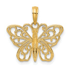 10K Filigree Butterfly Charm