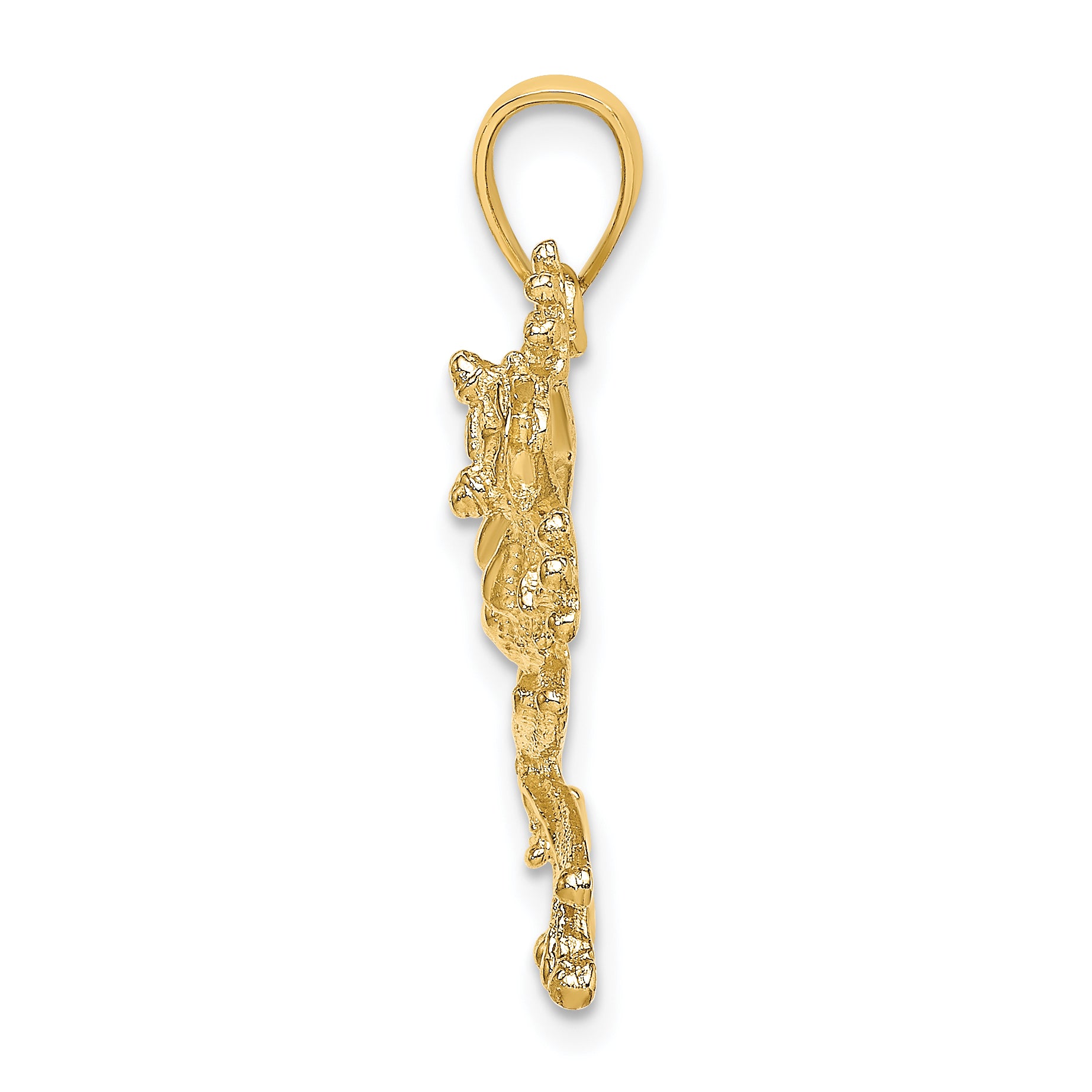 10K 2-D Textured Frog Charm Secondary image