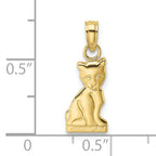 10k Mini Sitting Kitten Charm