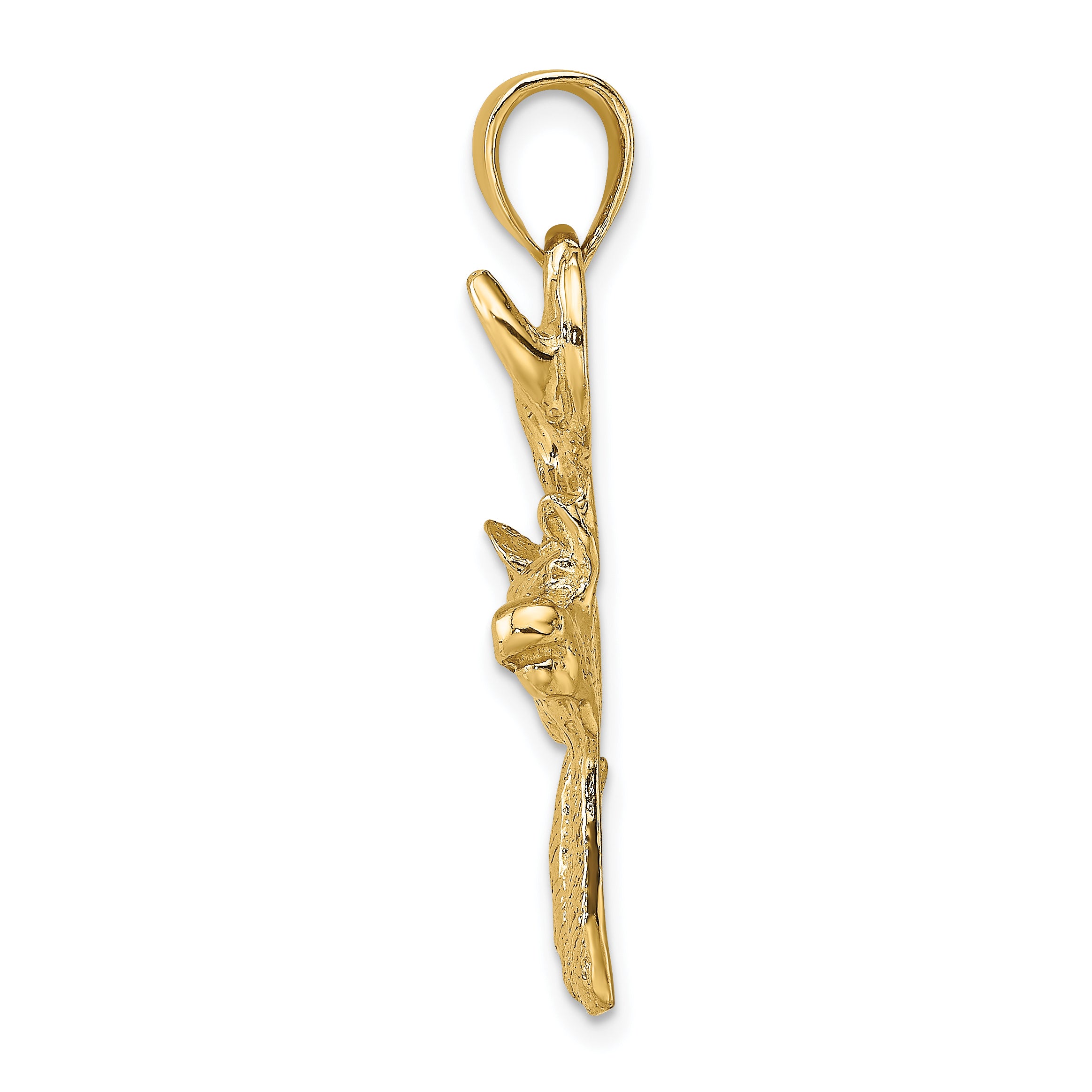 10k Deer Head Profile Charm Secondary image