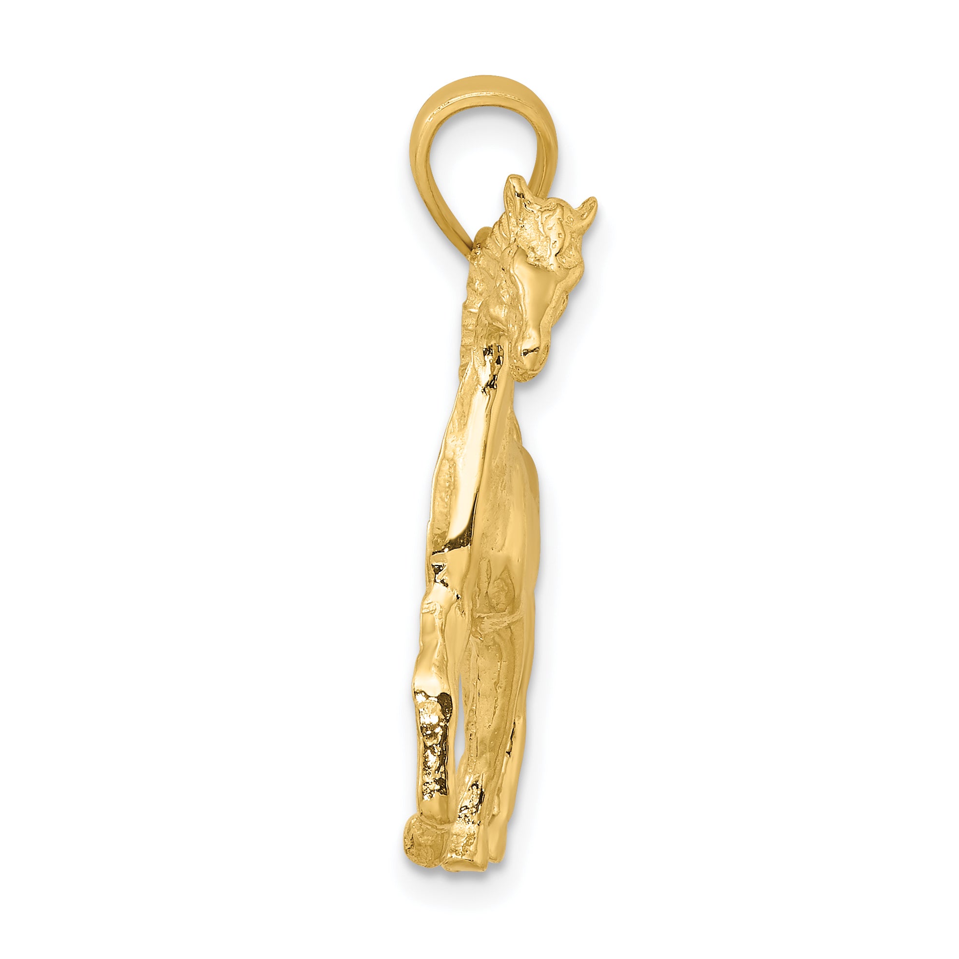 10K 2-D Polished Horse Charm Secondary image