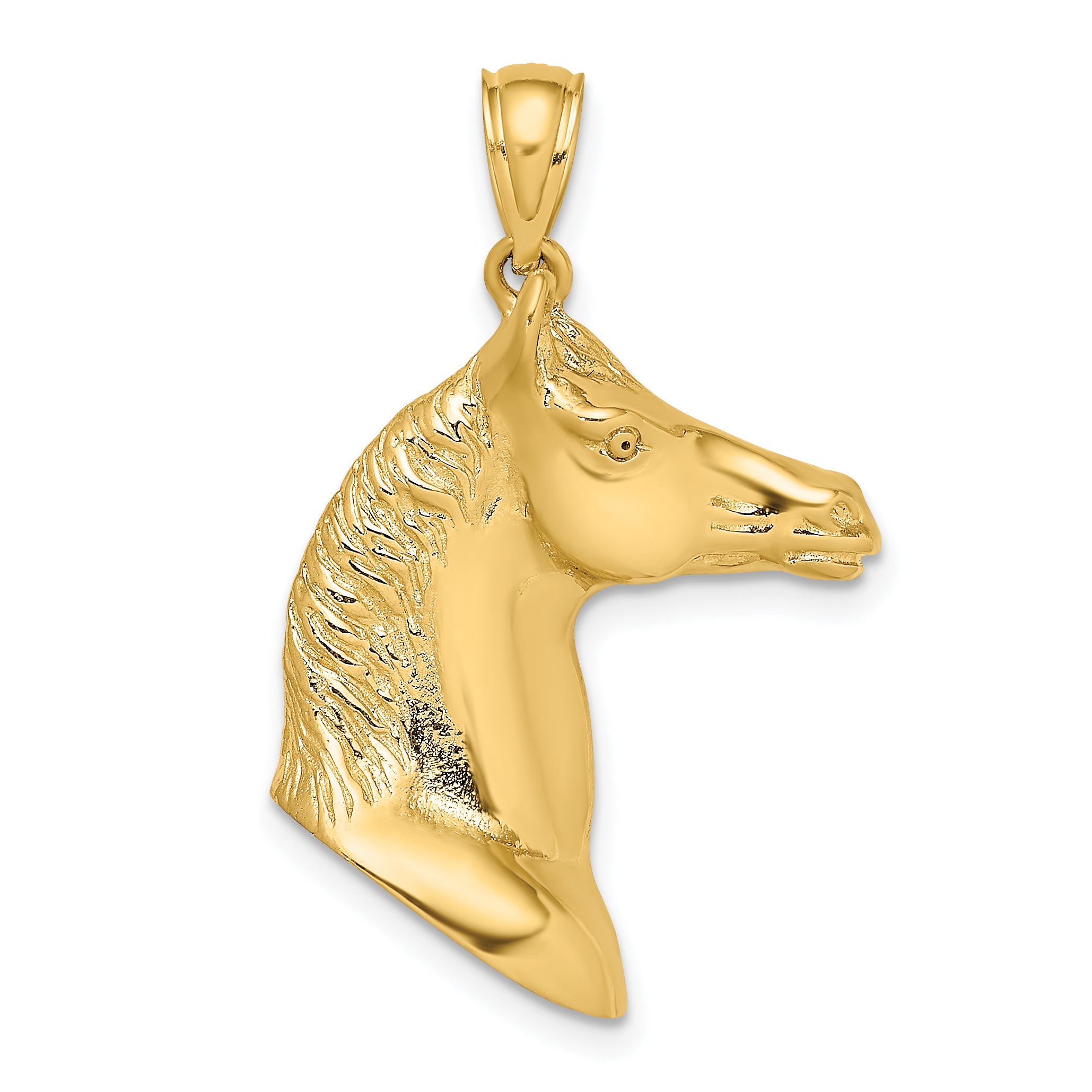 10K 3-D Polished Horse Head Charm Main image