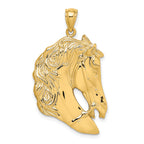 10K Horse Head w/Long Mane Charm