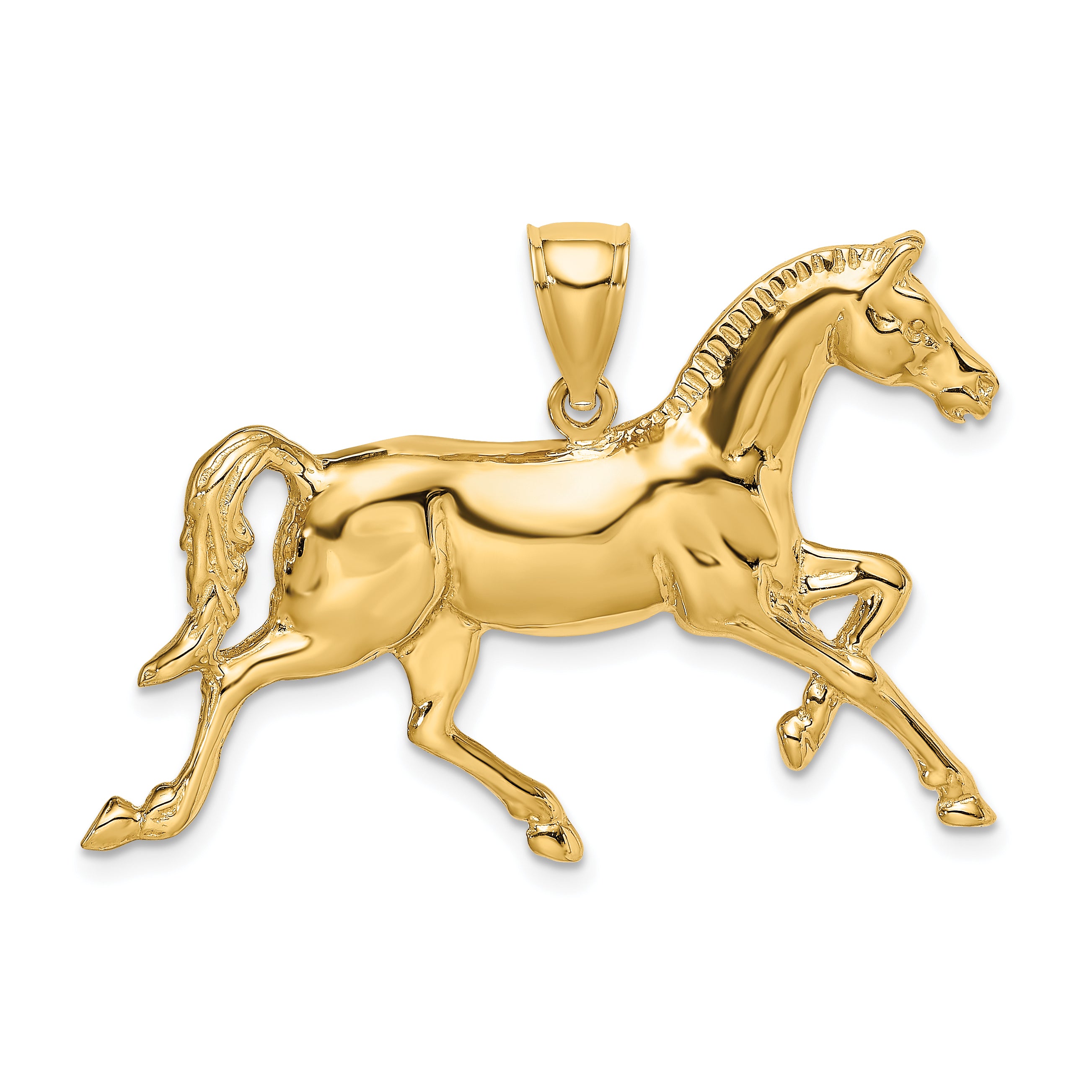 10K 2-D Polished Horse Charm Main image