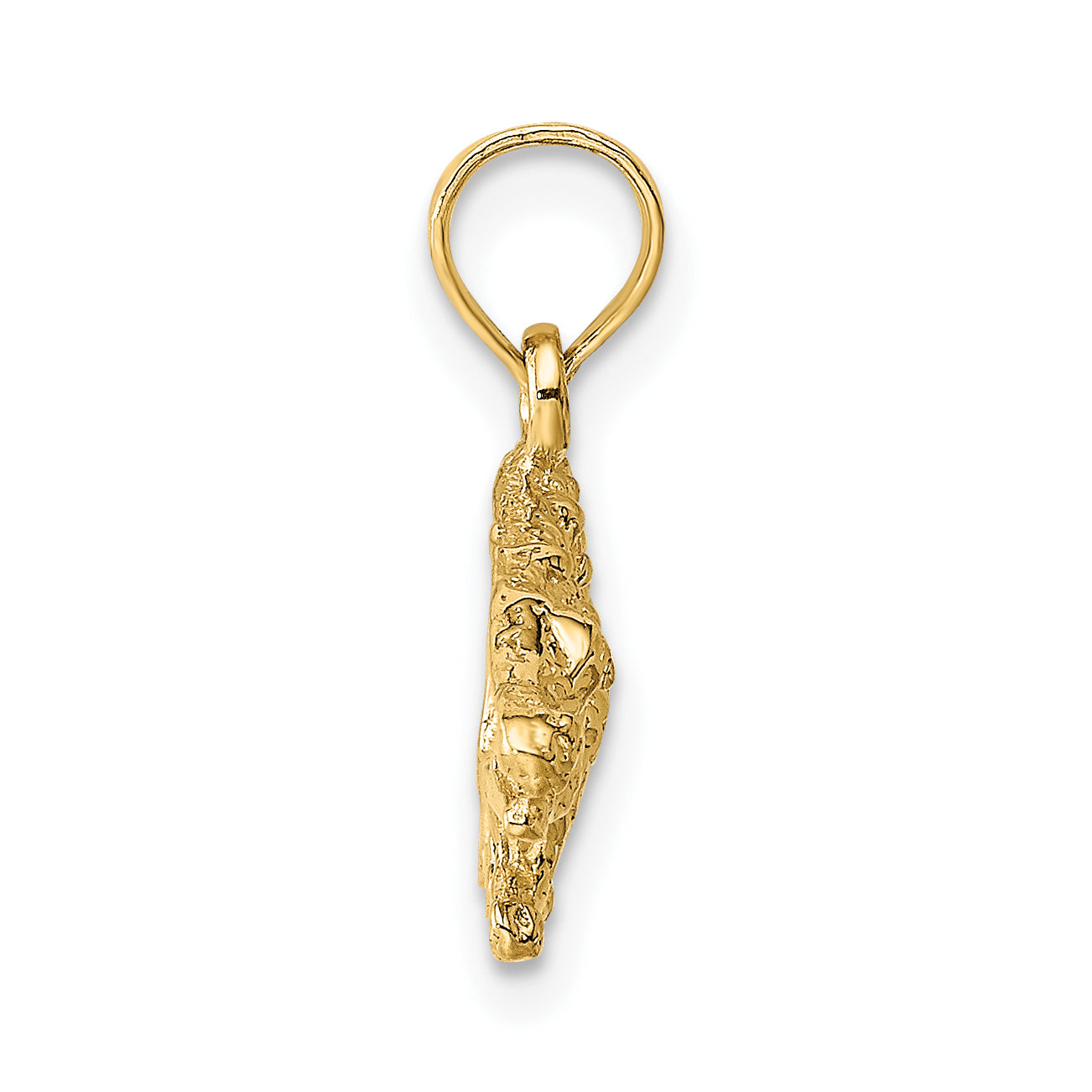 10K 2-D Textured Alligator Charm Secondary image