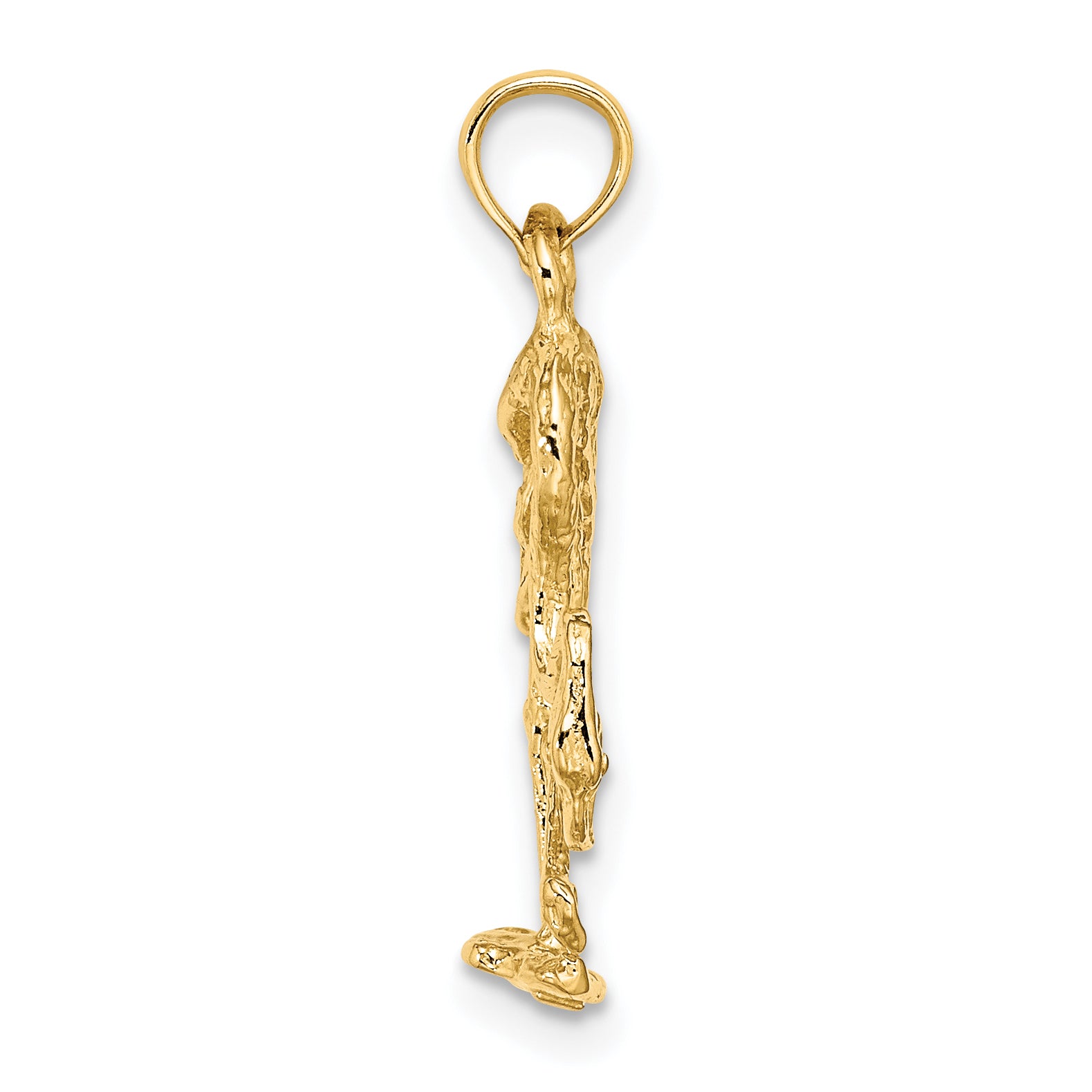 10K 3-D Textured Flamingo Charm Secondary image