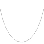 10K White Gold 0.42mm Curb Chain Necklace - view 2