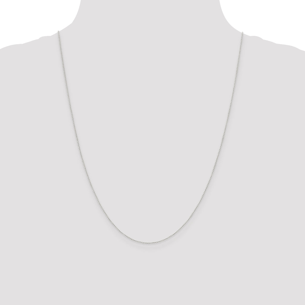 10k White Gold .42mm Carded Curb Chain