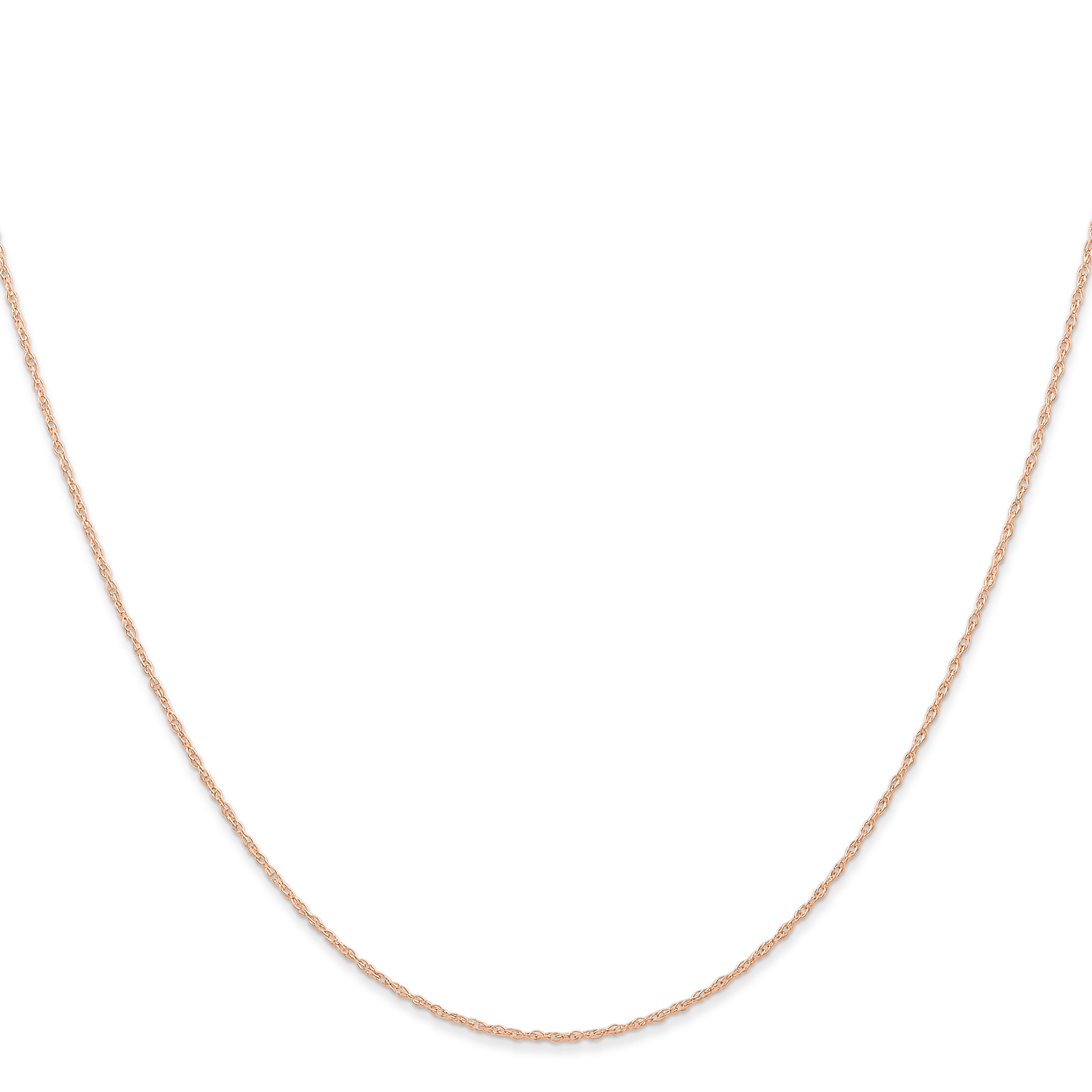 10k  Rose Gold .6 mm Carded Cable Rope Chain Secondary image