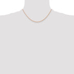 10k  Rose Gold .6 mm Carded Cable Rope Chain