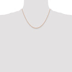 10k  Rose Gold .6 mm Carded Cable Rope Chain