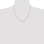 10k  Rose Gold .6 mm Carded Cable Rope Chain