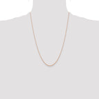 10k  Rose Gold .6 mm Carded Cable Rope Chain
