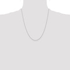 10k White Gold .6 mm Carded Cable Rope Chain