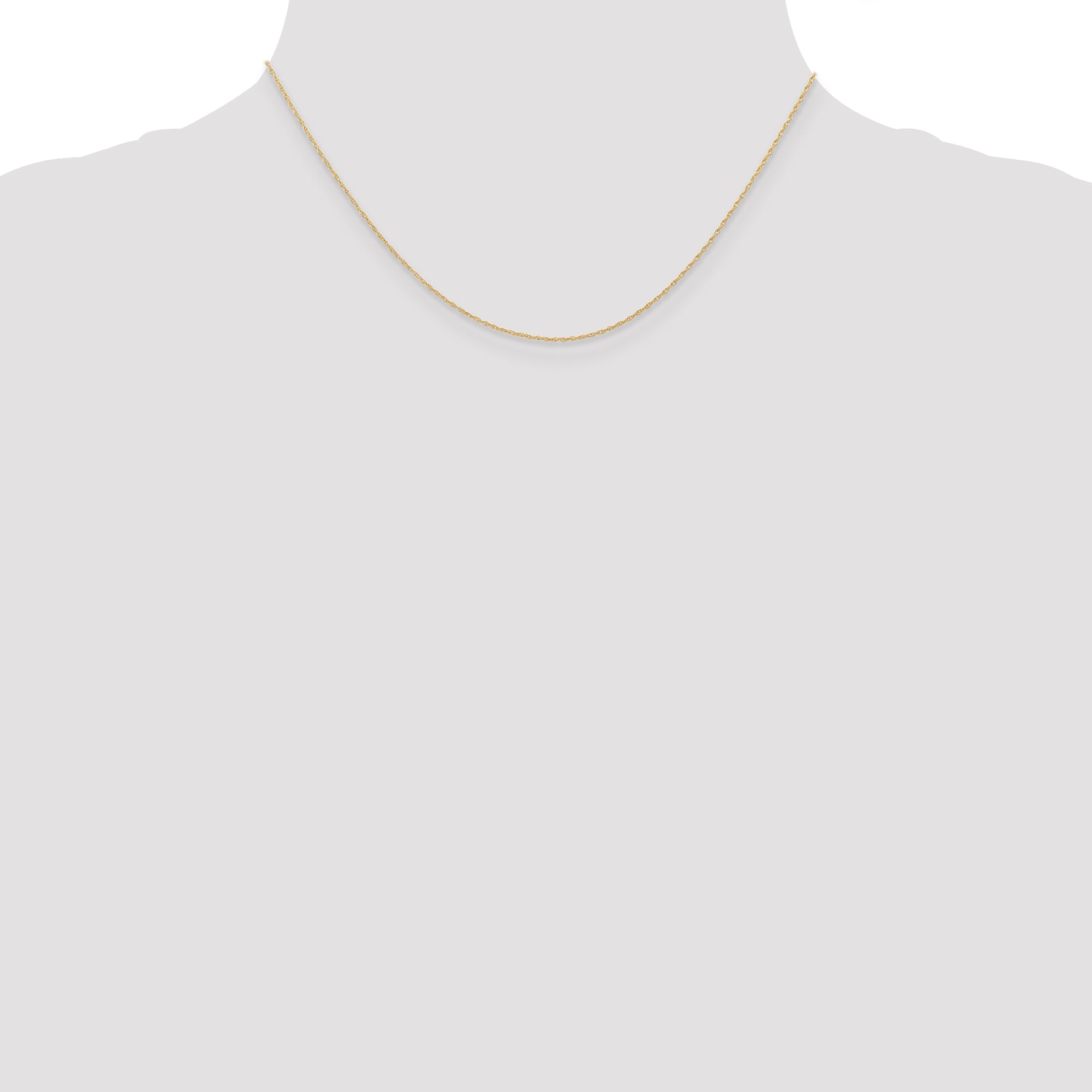 10k .6 mm Carded Cable Rope Chain