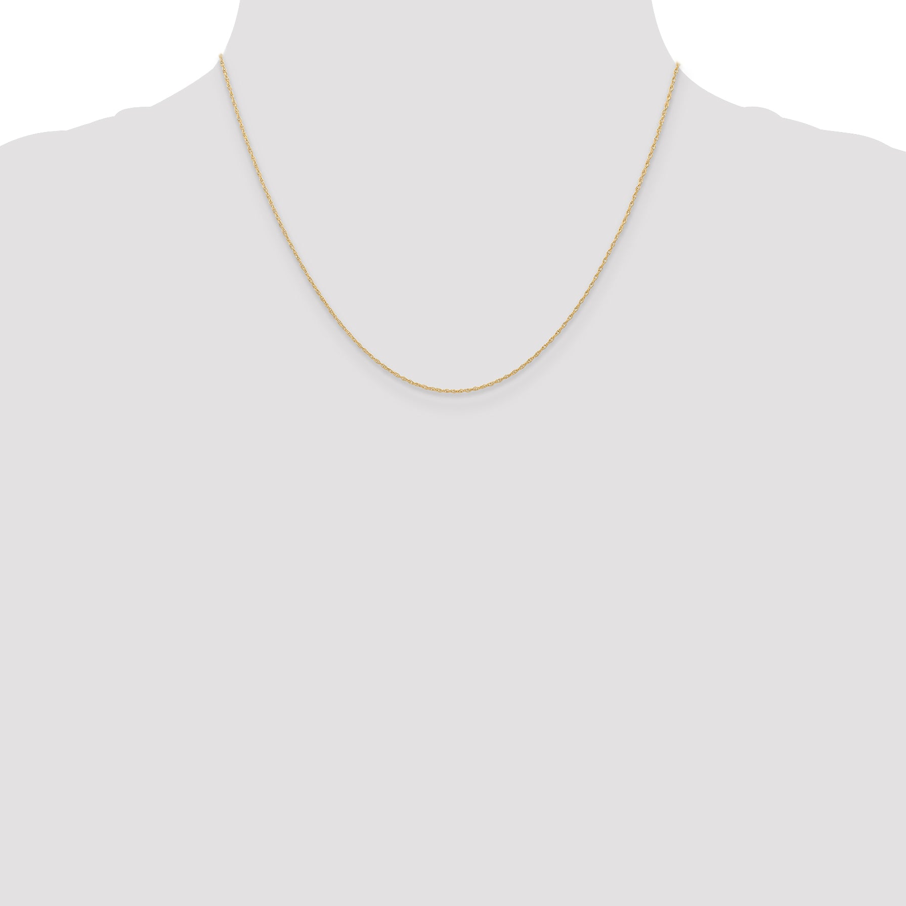 10k .6 mm Carded Cable Rope Chain