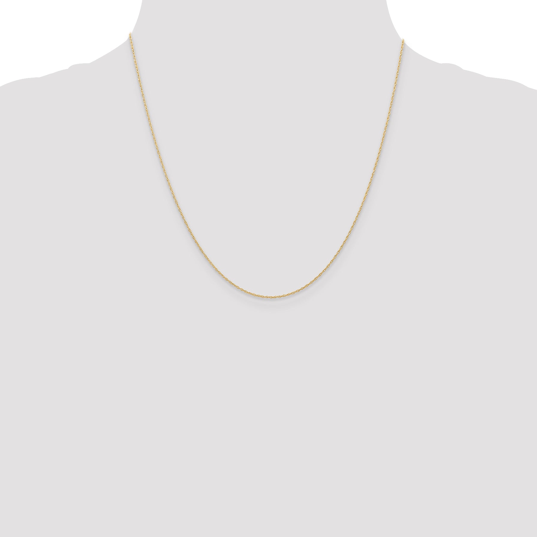 10k .6 mm Carded Cable Rope Chain