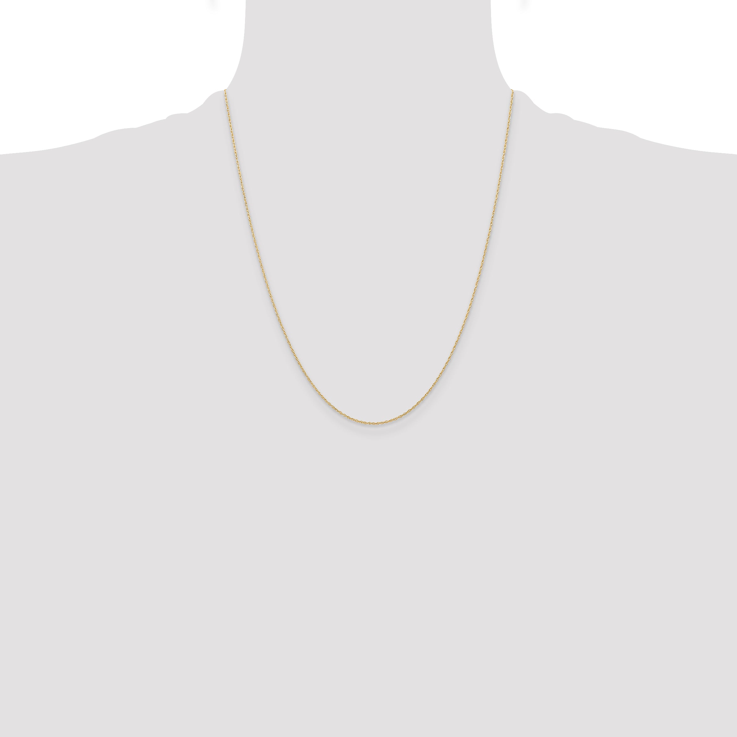10k .6 mm Carded Cable Rope Chain