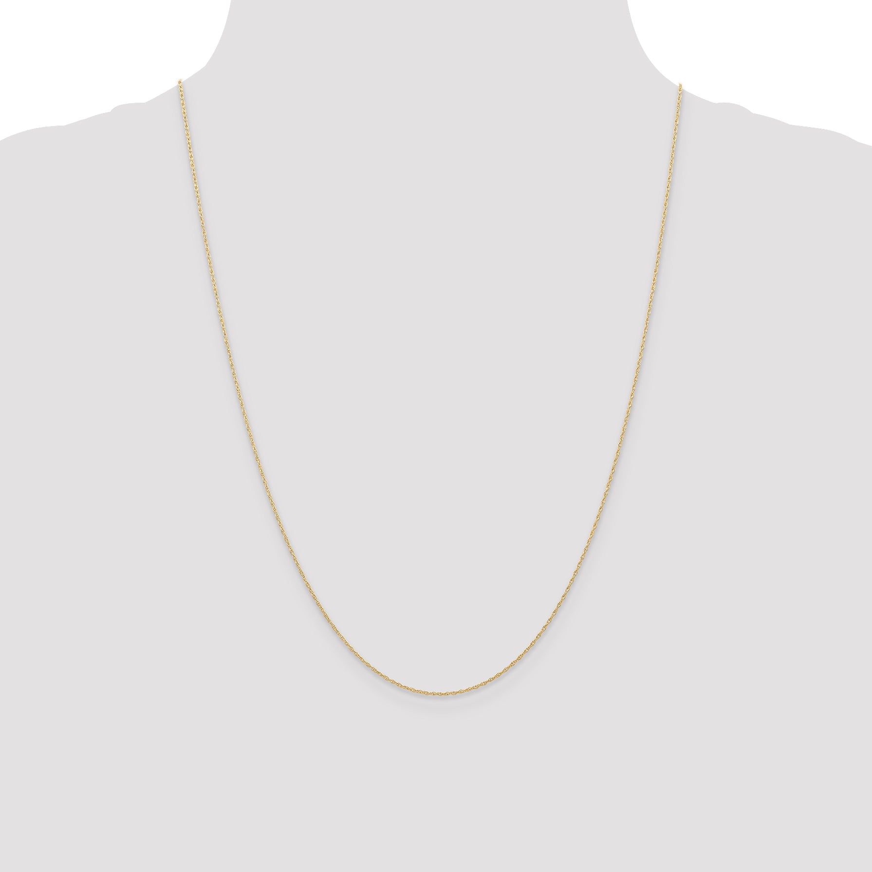 10k .6 mm Carded Cable Rope Chain