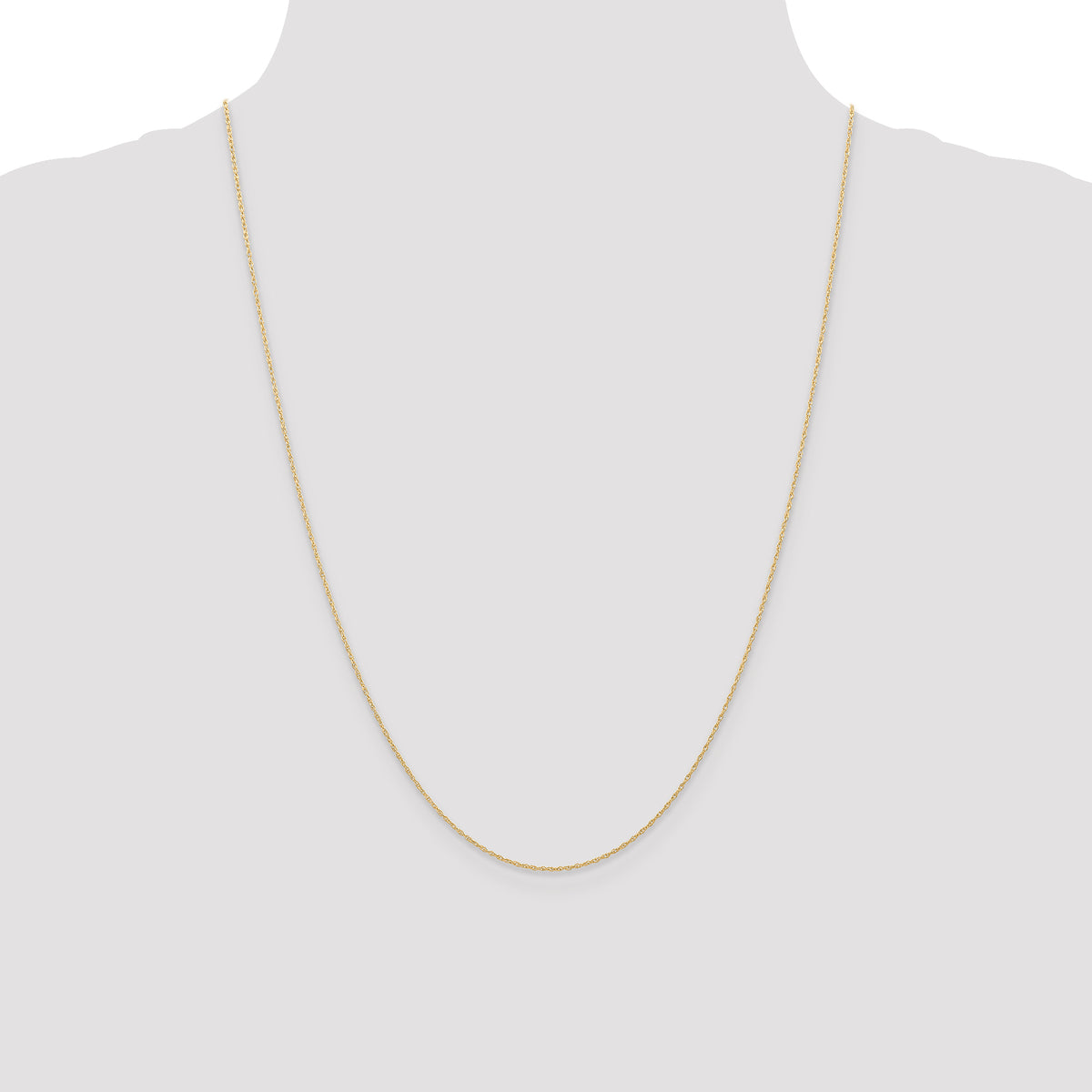 10k .6 mm Carded Cable Rope Chain
