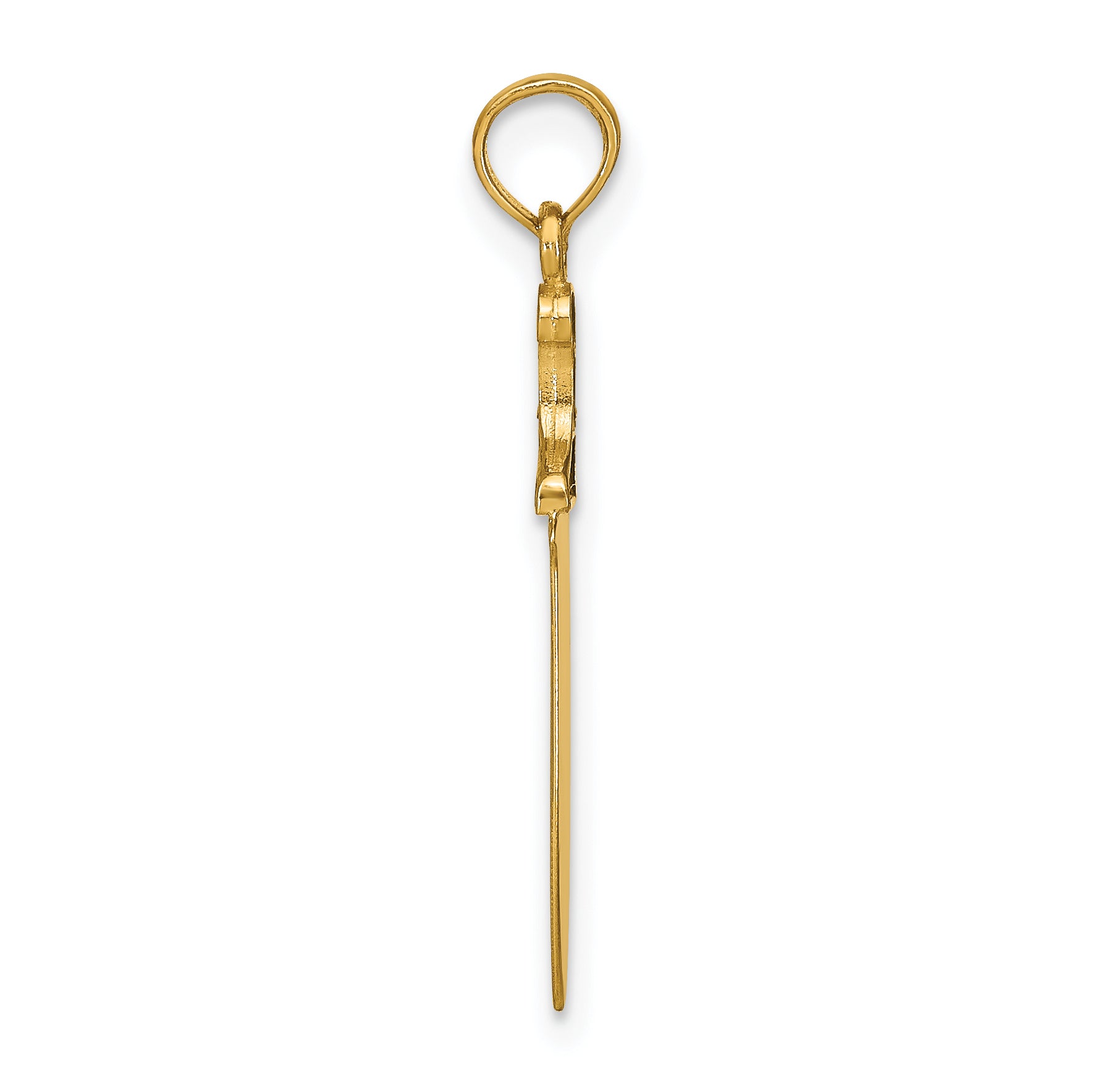 10K W/ Black Enamel 3-D Butcher Knife Charm Secondary image