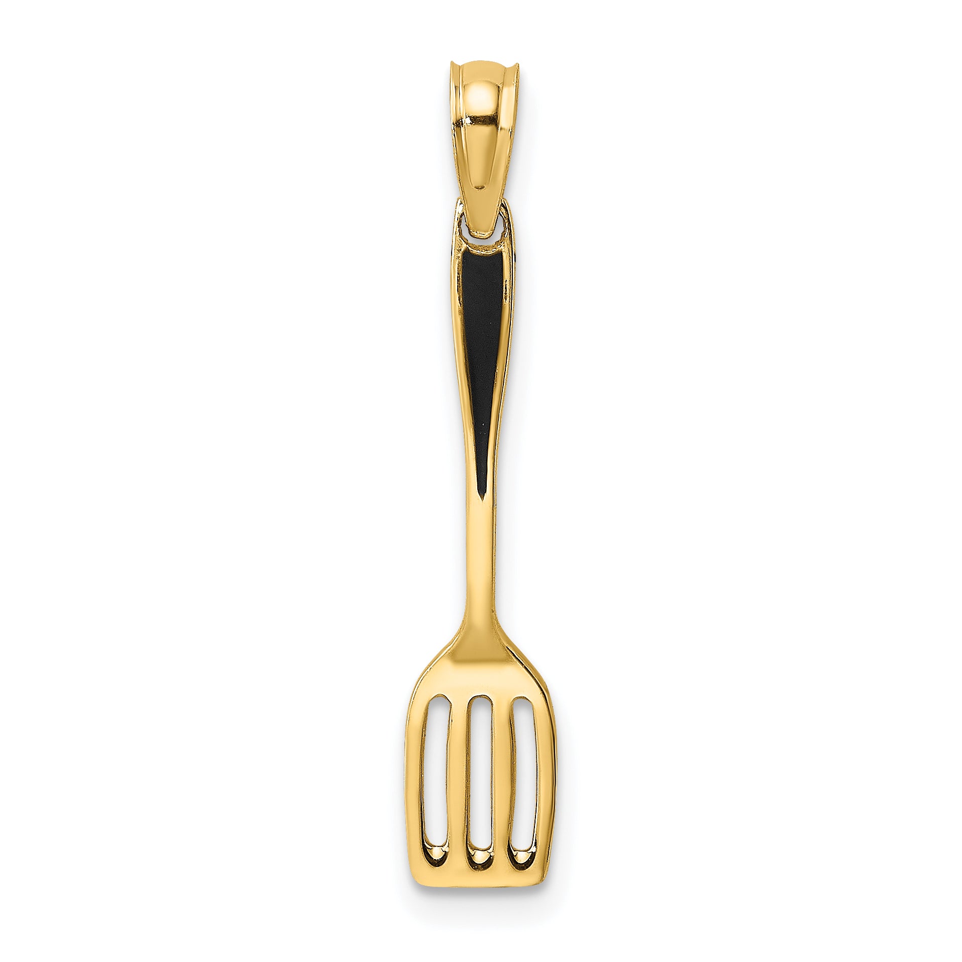 10K w/ Black Enamel 3-D Spatula Charm Main image
