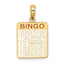 10K w/ Enamel Bingo Card Charm