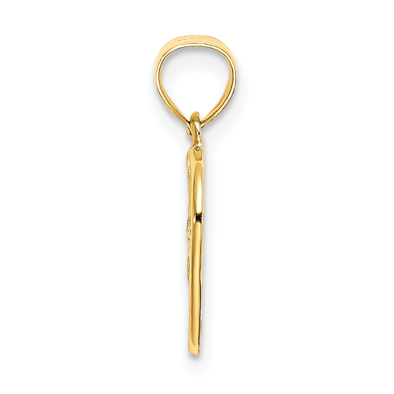 10K Cut-Out Textured Woven Heart Charm Secondary image