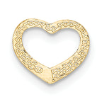 10K Polished Mini Floating Heart Slide