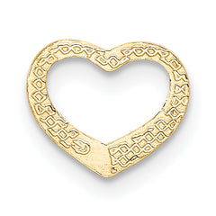 10K Polished Mini Floating Heart Slide