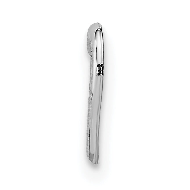 10K White Gold Polished Mini Floating Heart Slide Secondary image