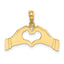 10K None Hands Forming a Heart Charm