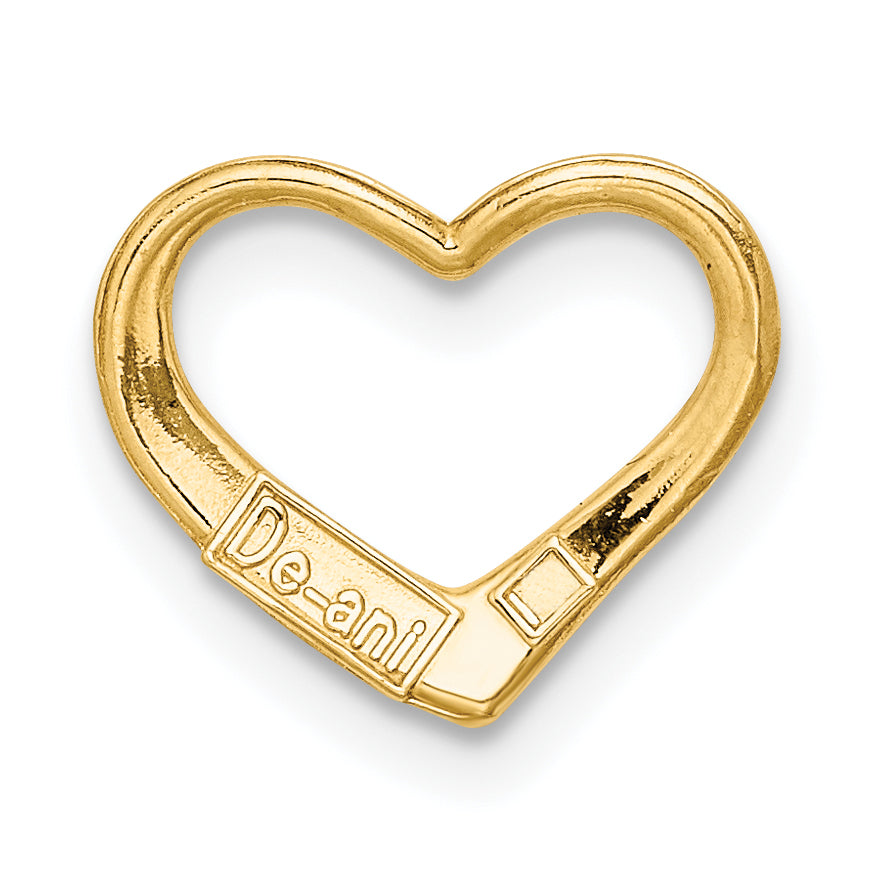 10K Floating Heart Charm