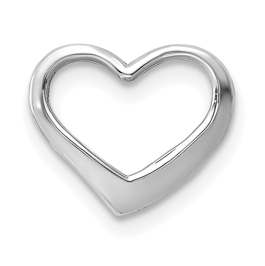 10K White Gold Floating Heart Charm Main image