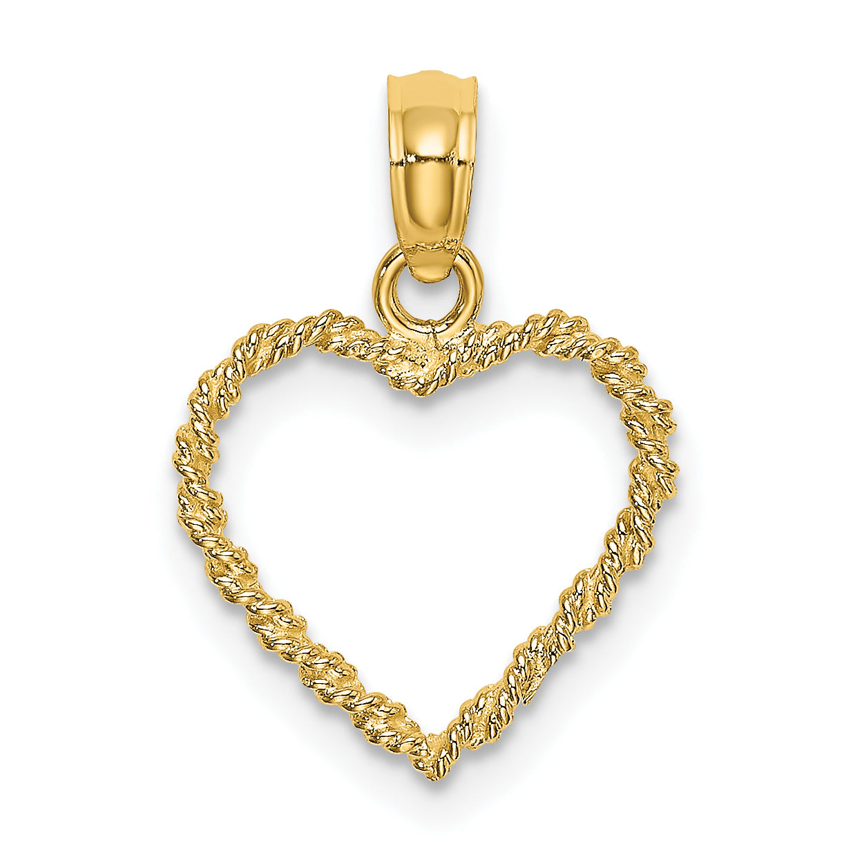 10K 3-D Rope Heart Charm Main image