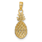 10K Textured Pineapple Charm