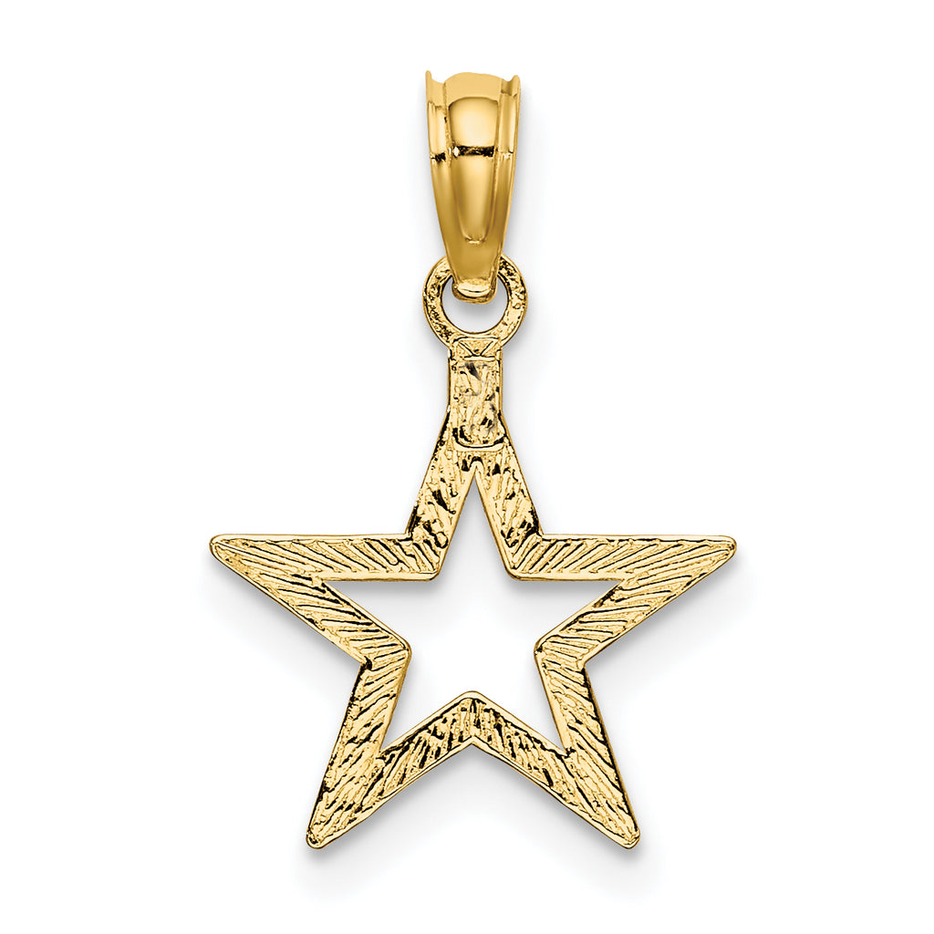 10K None Cut-out Star Charm - view 3