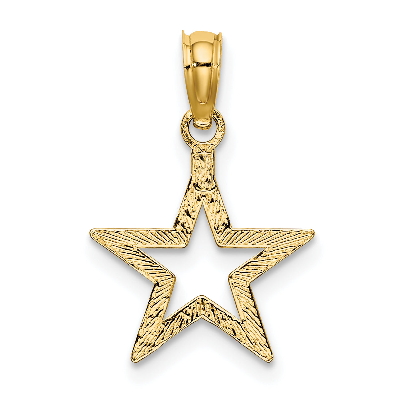 10K None Cut-out Star Charm - view 3