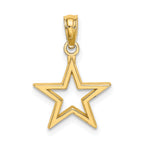 10K None Cut-out Star Charm