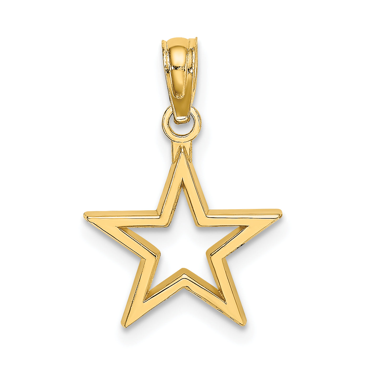 10K None Cut-out Star Charm
