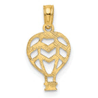 10K Cut-Out Flat Hot Air Balloon Charm