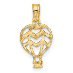 10K Cut-Out Flat Hot Air Balloon Charm